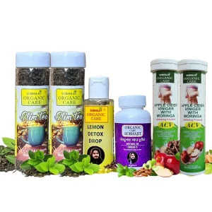 ACV 30 Tablets + Slim Green Tea 140gm + Omega 3 (60 Capsule) + Lemon Detox Drop 30ml